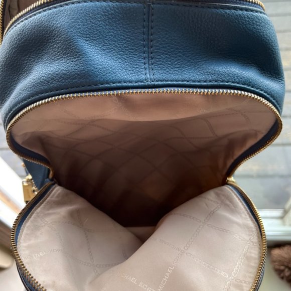 Michael Kors Rhea Backpack, Blue, EUC - Picture 8 of 9